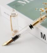 Moonman P140 Piston Fountain Pen – Transparent Resin | Size #8 Brass Piston System - Image 2