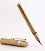 Moonman Delike Brass Fine Nib Pocket Fountain Pen – Smooth Handwriting, Raw Brass Finish - Image 4