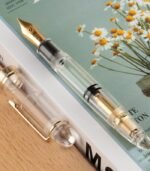 Moonman P140 Piston Fountain Pen – Transparent Resin | Size #8 Brass Piston System