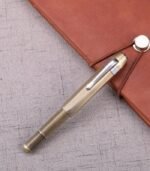Moonman Delike Brass Fine Nib Pocket Fountain Pen – Smooth Handwriting, Raw Brass Finish - Image 3