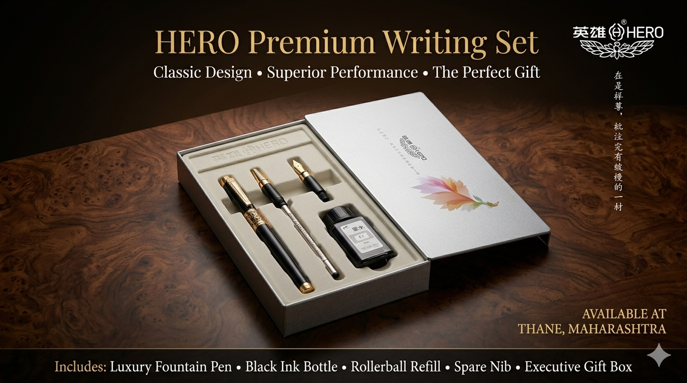 Hero 7056 3-in-1 Gift Pen Set | Best Fountain Pen Gift Set in India