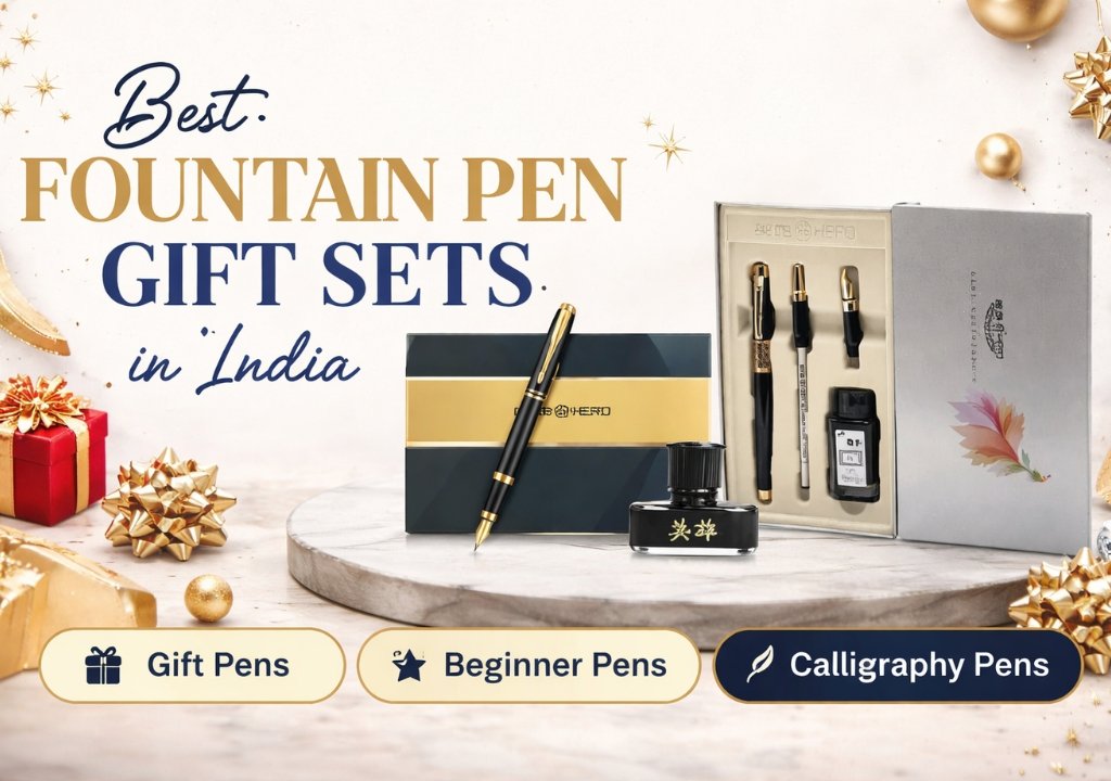 Hero 7056 3-in-1 Gift Pen Set | Best Fountain Pen Gift Set in India