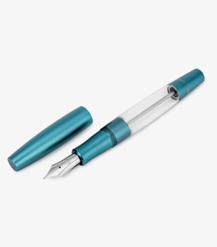 Shop Gravitas Aluminium Teal Fountain Pen with a sleek design, lightweight body, and smooth writing. Ideal for daily use and collectors.