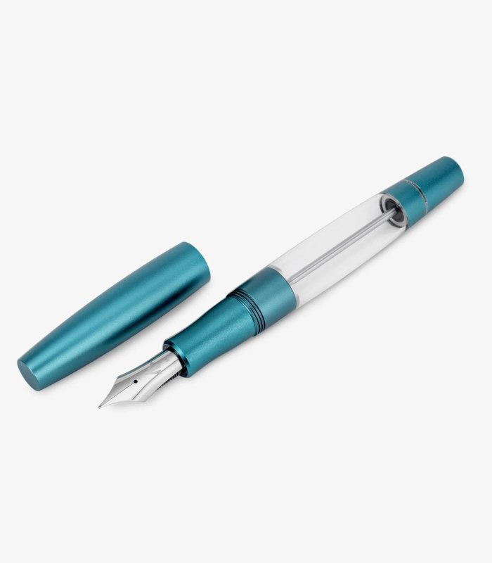 Shop Gravitas Aluminium Teal Fountain Pen with a sleek design, lightweight body, and smooth writing. Ideal for daily use and collectors.