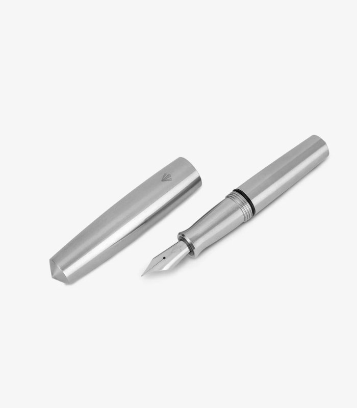Gravitas Pocket Raw Stainless Steel Fountain Pen