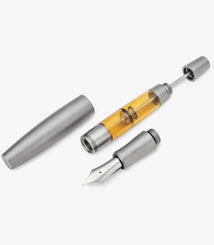 Gravitas Monster Raw Grade 5 Titanium Stonewashed Fountain Pen