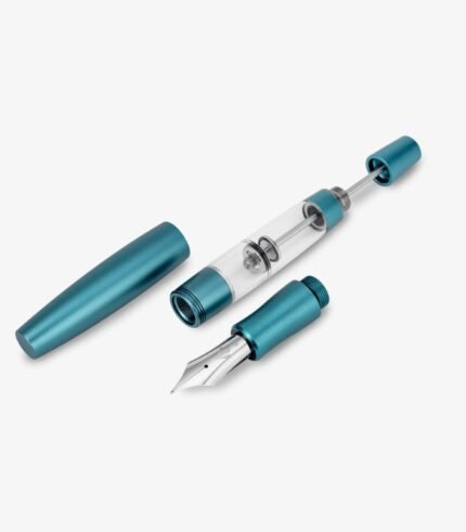 Shop Gravitas Aluminium Teal Fountain Pen with a sleek design, lightweight body, and smooth writing. Ideal for daily use and collectors.