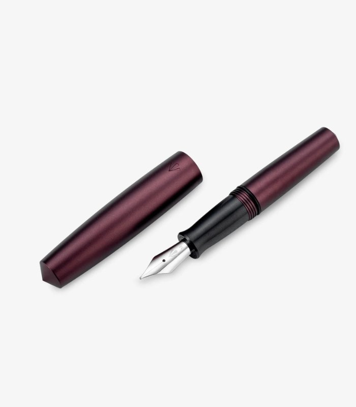 Gravitas Pocket Aluminium Cherry Velvet Fountain Pen