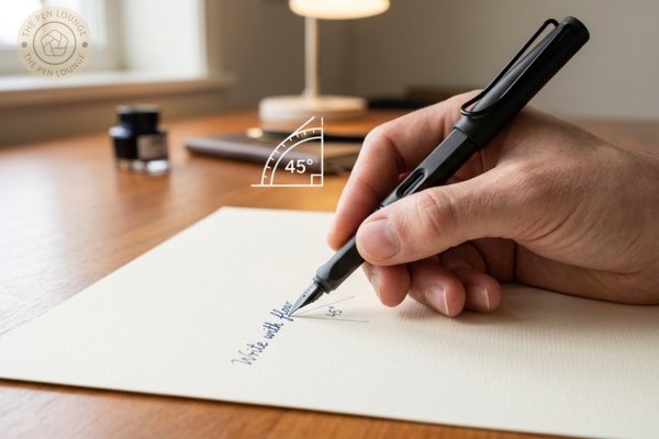 Hold the pen at a 45-degree angle