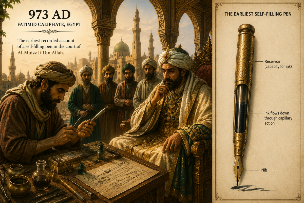 Reed pens were the primary writing instrument for over 3,000 years before the fountain pen.