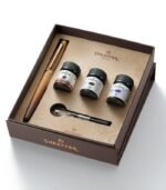 Sheaffer WP37284 – Giftset Sheaffer VFM G9428 Coffee Edition Matt Brown with PVD Trim FP and 3 Ink Vial of 10ml Each