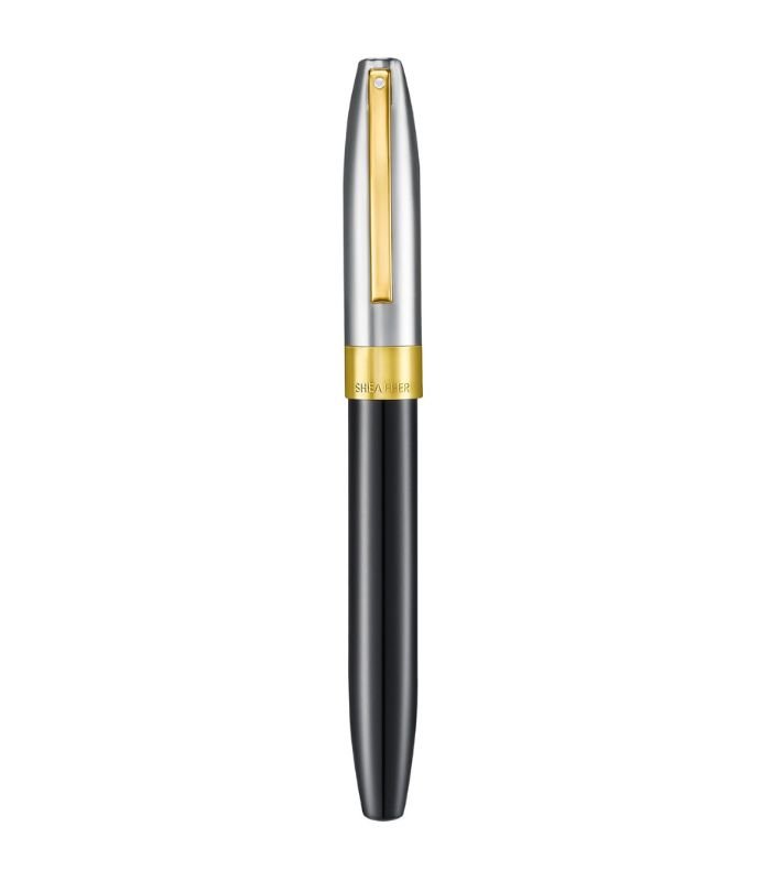 10 Sheaffer WP37026 Legacy E9065 Bi-Color Black Barrel and Chrome Cap 14K IP Gold Plated Nib and Trims FP - Image 1