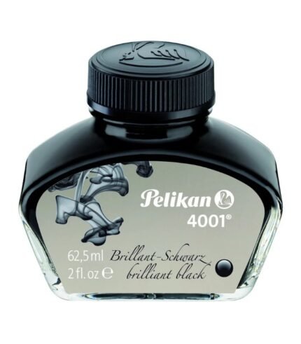 Pelikan 4001 Fountain Pen Ink Bottle (Brilliant Black - 62.5 ML)