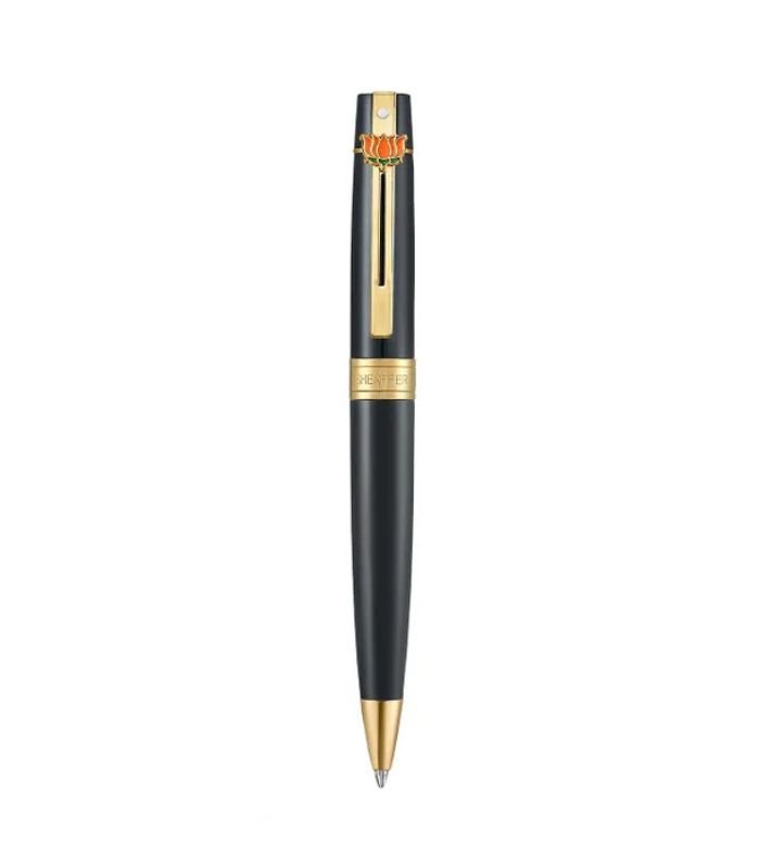 2 Sheaffer WP34663 300 E9325 Glossy Black with Gold Tone Trims BP with Gold Lotus Emblem - Image 1