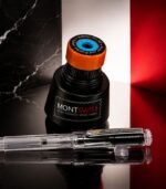 MontSwiss Automatic Self-Inking Fountain Pen Refillable Fountain Pen Medium Nib with Ink Bottle - Image 4