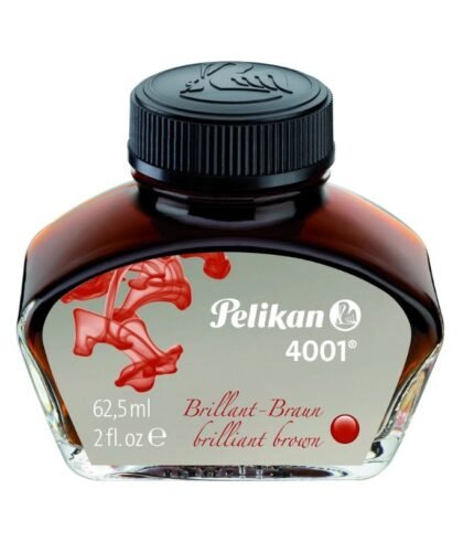 Pelikan 4001 Fountain Pen Ink Bottle (Brilliant Brown - 62.5 ML)