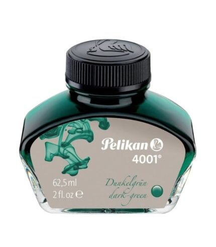 Pelikan 4001 Fountain Pen Ink Bottle (Dark Green - 62.5 ML)