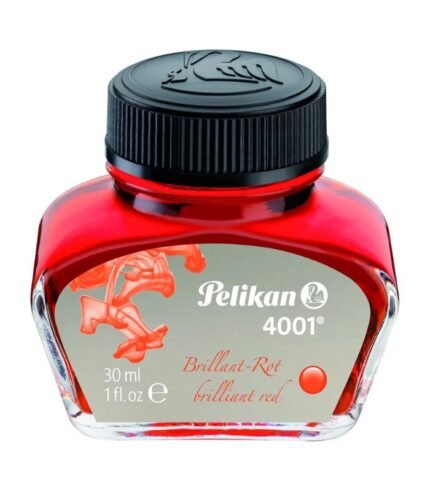 Pelikan 4001 Fountain Pen Ink Bottle (Brilliant Red - 30 ML)