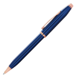 Cross Century II Translucent Cobalt Blue & Rose Gold Tone PVD Ballpoint Pen