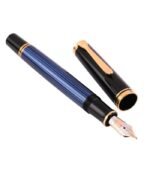 Pelikan M800 Fountain Pen Black Blue GT - Image 2