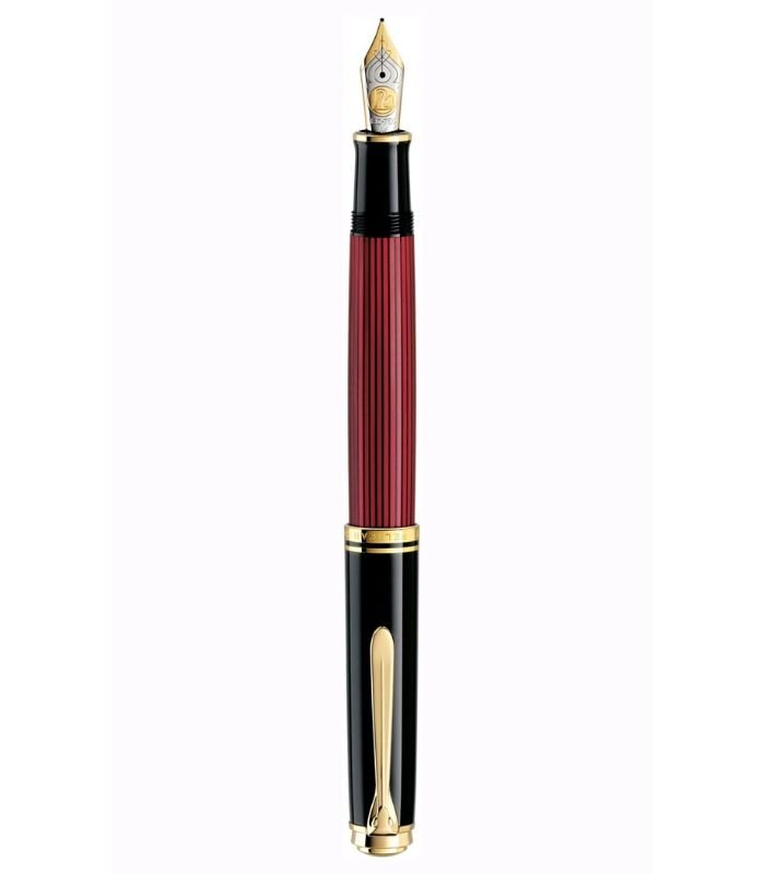Untitled design (14) Pelikan Souveran M800 Black Red Fountain Pen - Image 1