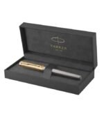 Parker Ingenuity Pioneers Collection Grey Lacquer Gold Trim Rollerball Pen - Image 2