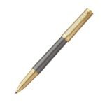 Parker Ingenuity Pioneers Collection Grey Lacquer Gold Trim Rollerball Pen