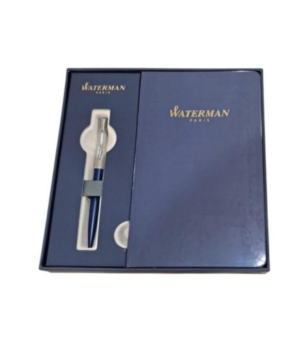 Waterman Allure Deluxe Blue CT Ballpoint Pen with A5 Notebook