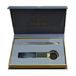 Parker Insignia Shiny Chrome GT Ball Pen Gift Set with Keychain