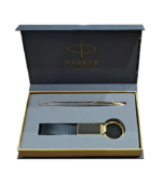 Parker Insignia Shiny Chrome GT Ball Pen Gift Set with Keychain