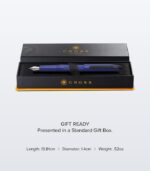 Cross Prism Fountain Pen – Deep Sea Blue Resin - Image 3